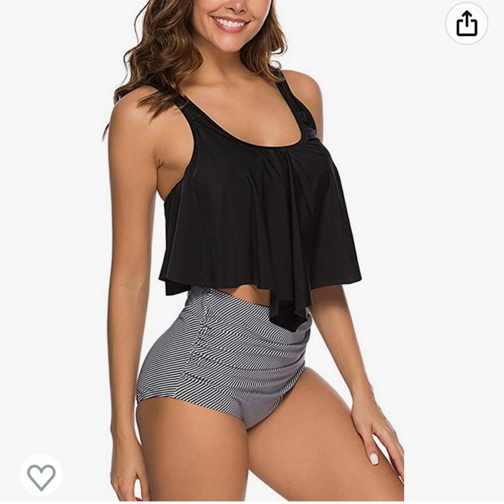 Black and white high waist bikini from Amazon